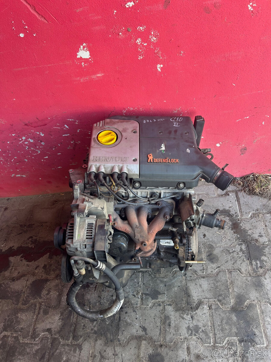 Motor 1,4 8V 55KW E7J 77/80 Renault Clio kompletní