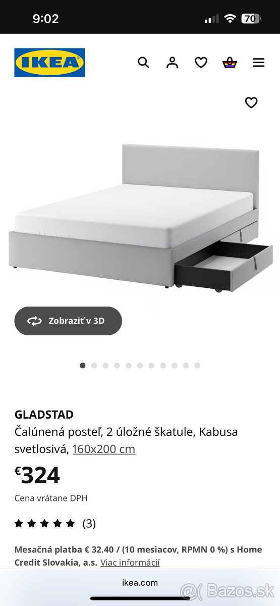 predám posteľ