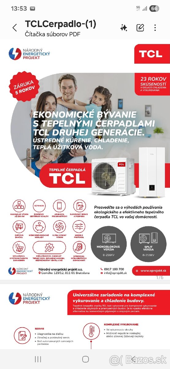 Tepelne čerpadlo predam