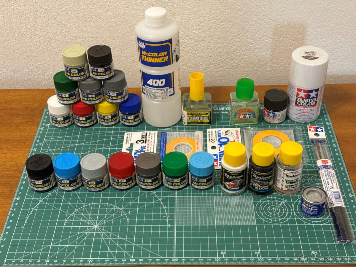 Modelárske farby a štetce