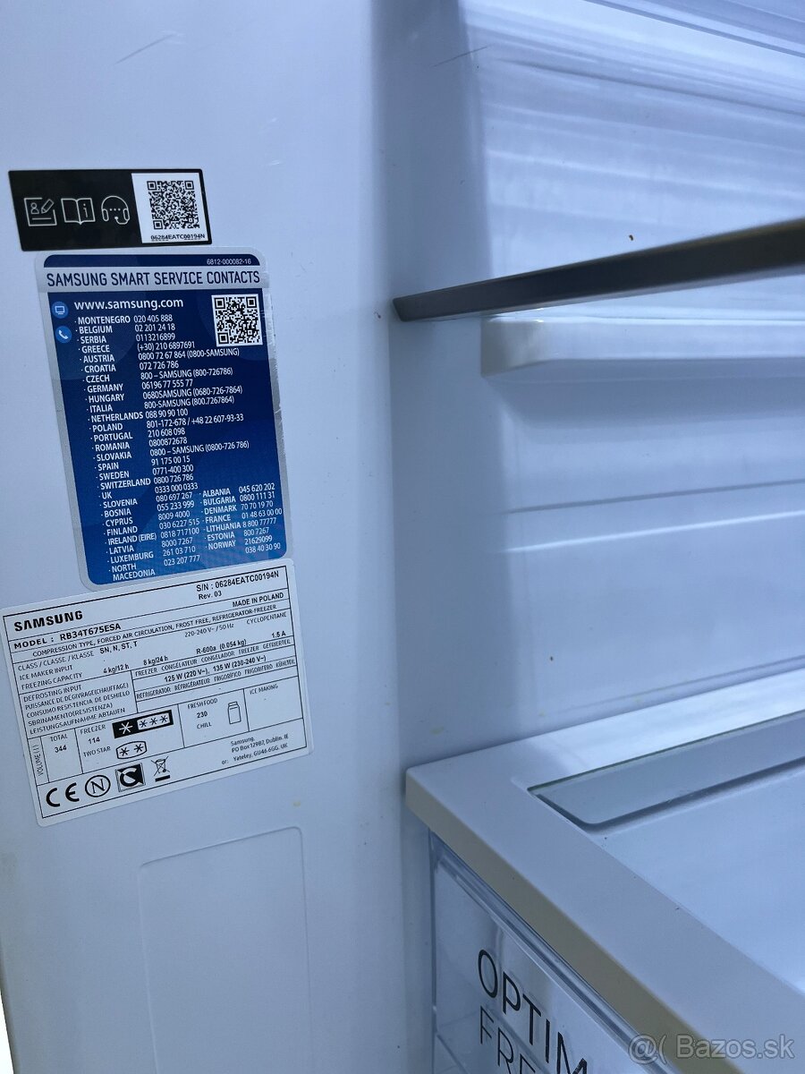 Chladnička s mrazničkou Samsung - 2 ročná