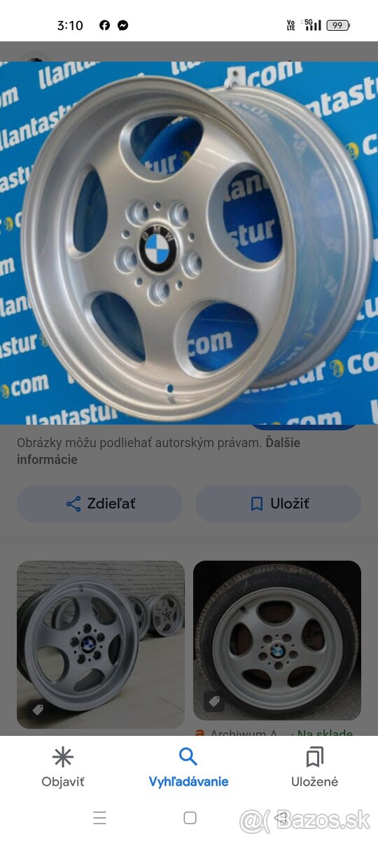 R17 5x120 límce originál BMW Styling 109