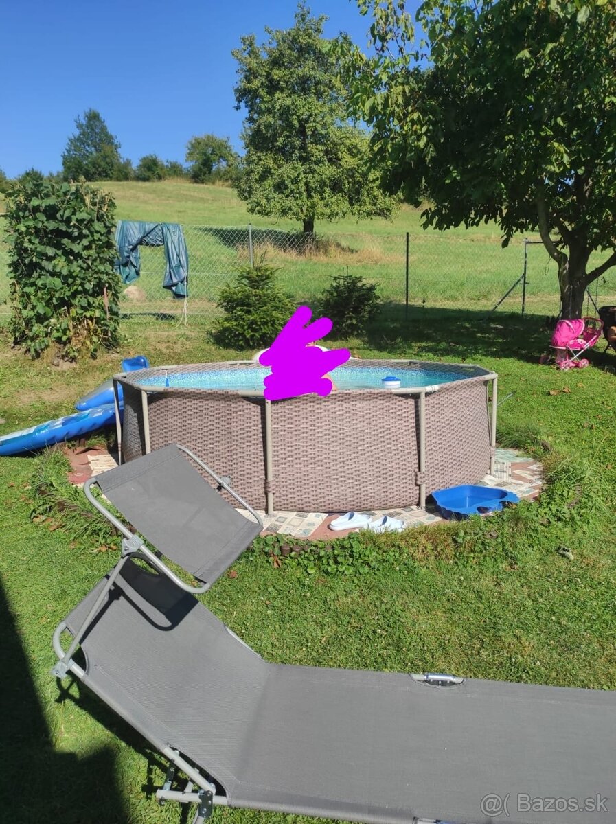 Predám bazen priemer 305,hĺbka 75 cm po rysku Max.