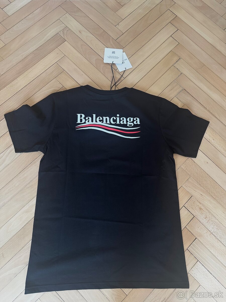 Balenciaga cierna panske tricko