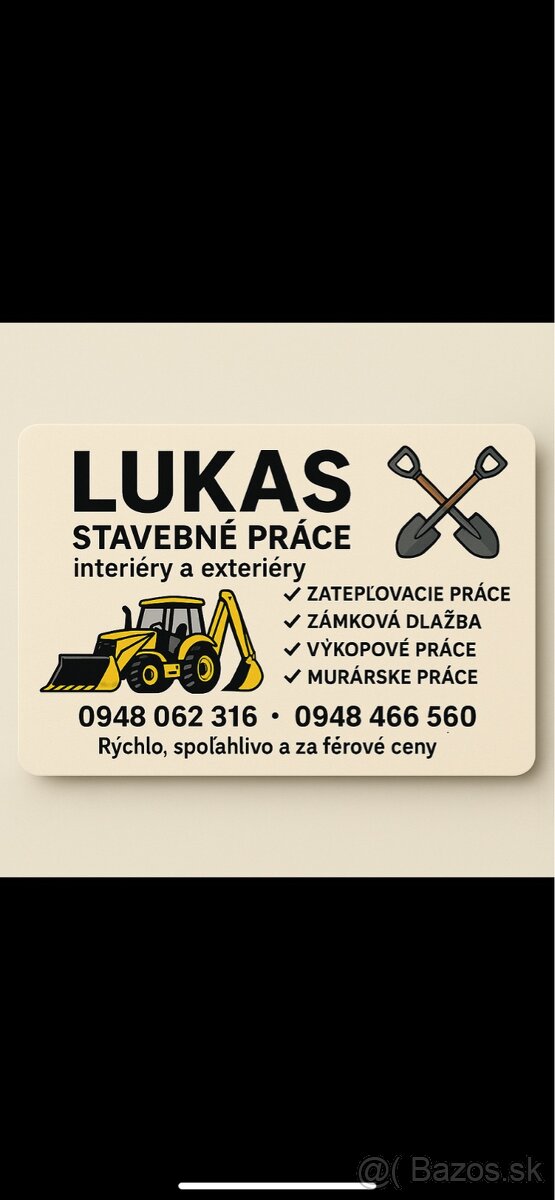Ponúkam stavebné práce