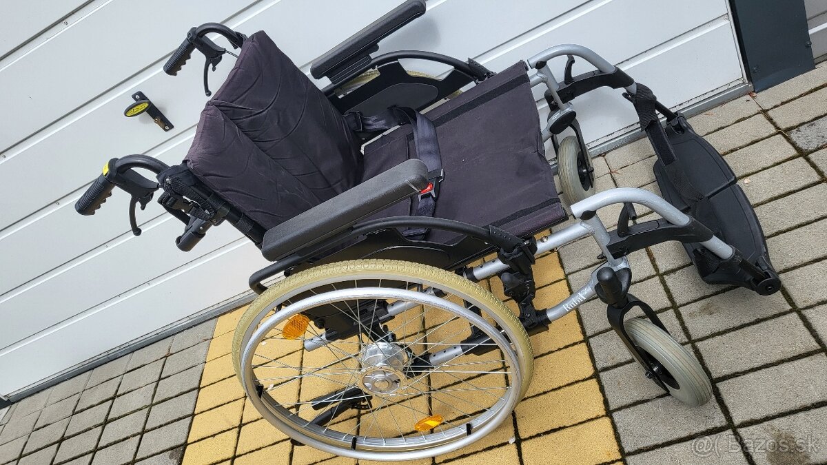 invalidny vozík XL 57cm pre širšie ťažšie postavy do 170kg