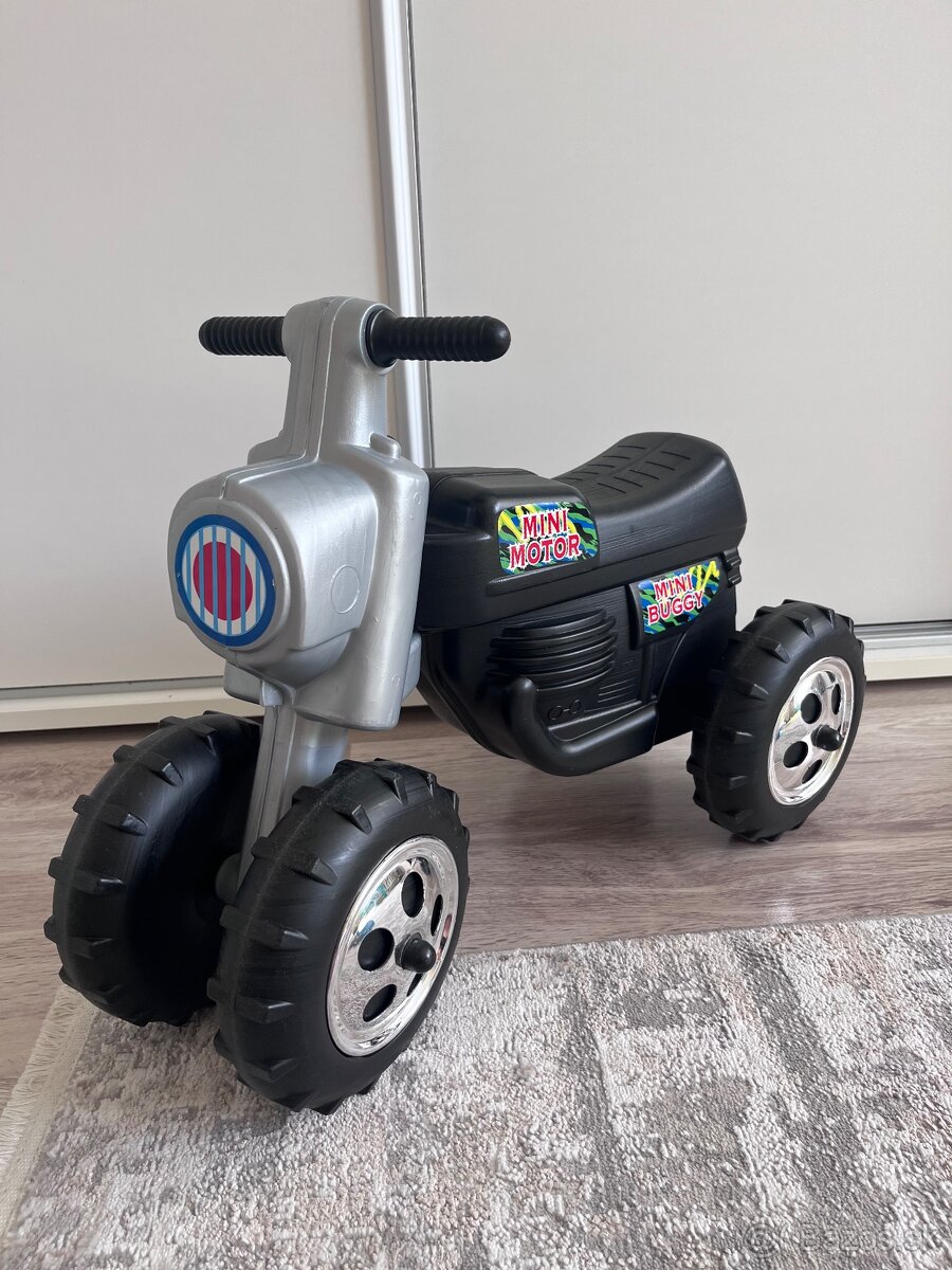 Odrážadlo Mini Buggy čierno-šedé