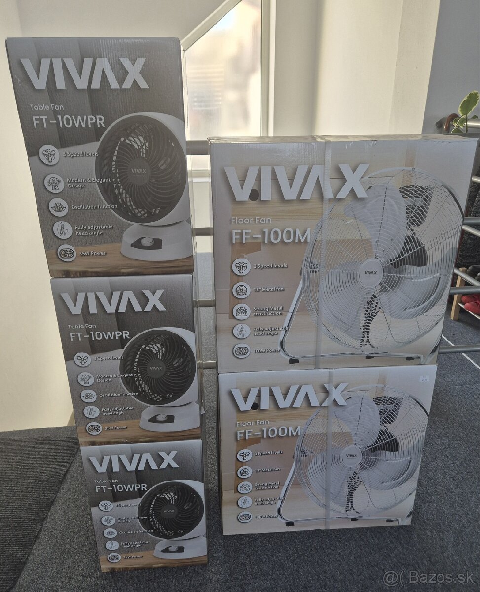 Úplne nové ventilátory Vivax - viac druhov