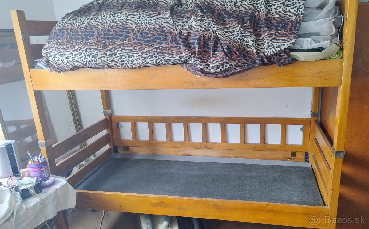 Poschodova postel modularna drevo masiv