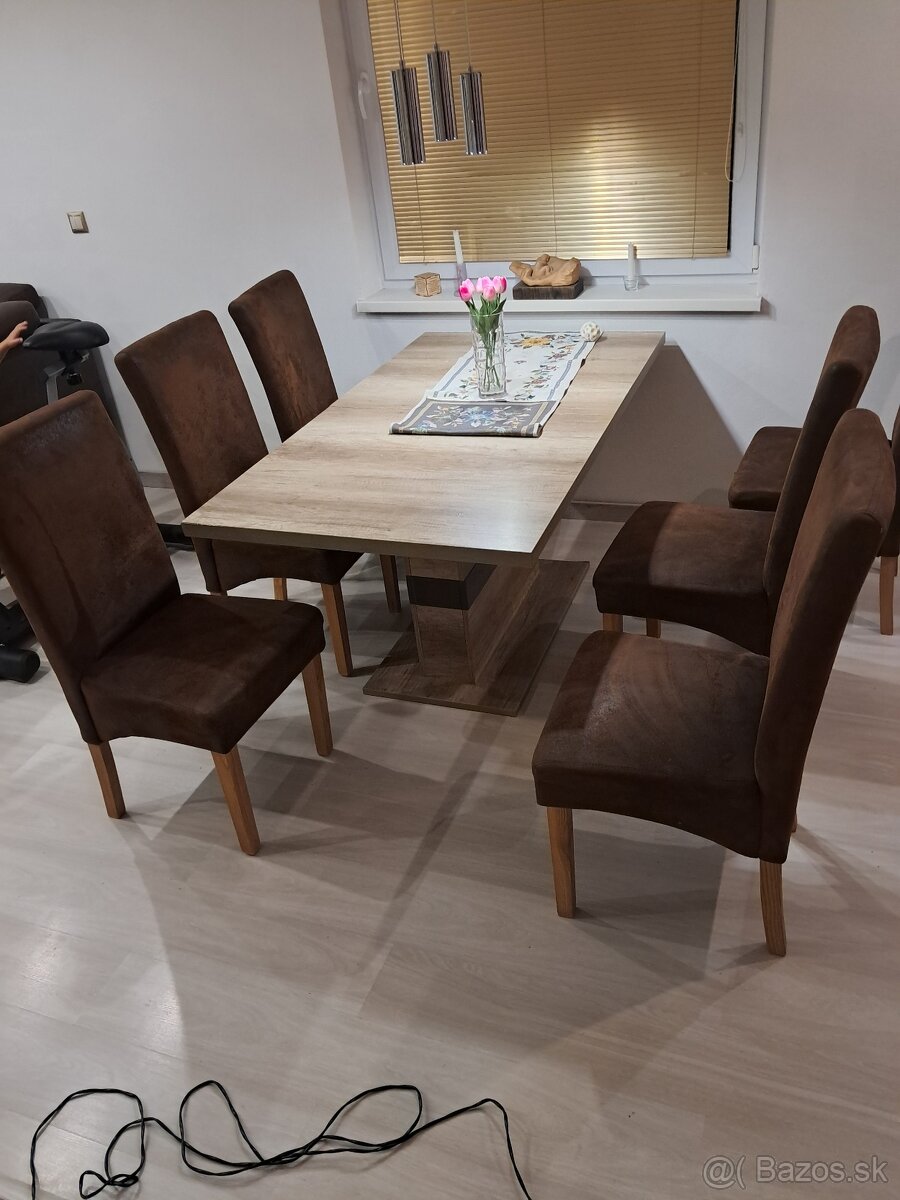 Jedalenske stolicky hnede 6ks.