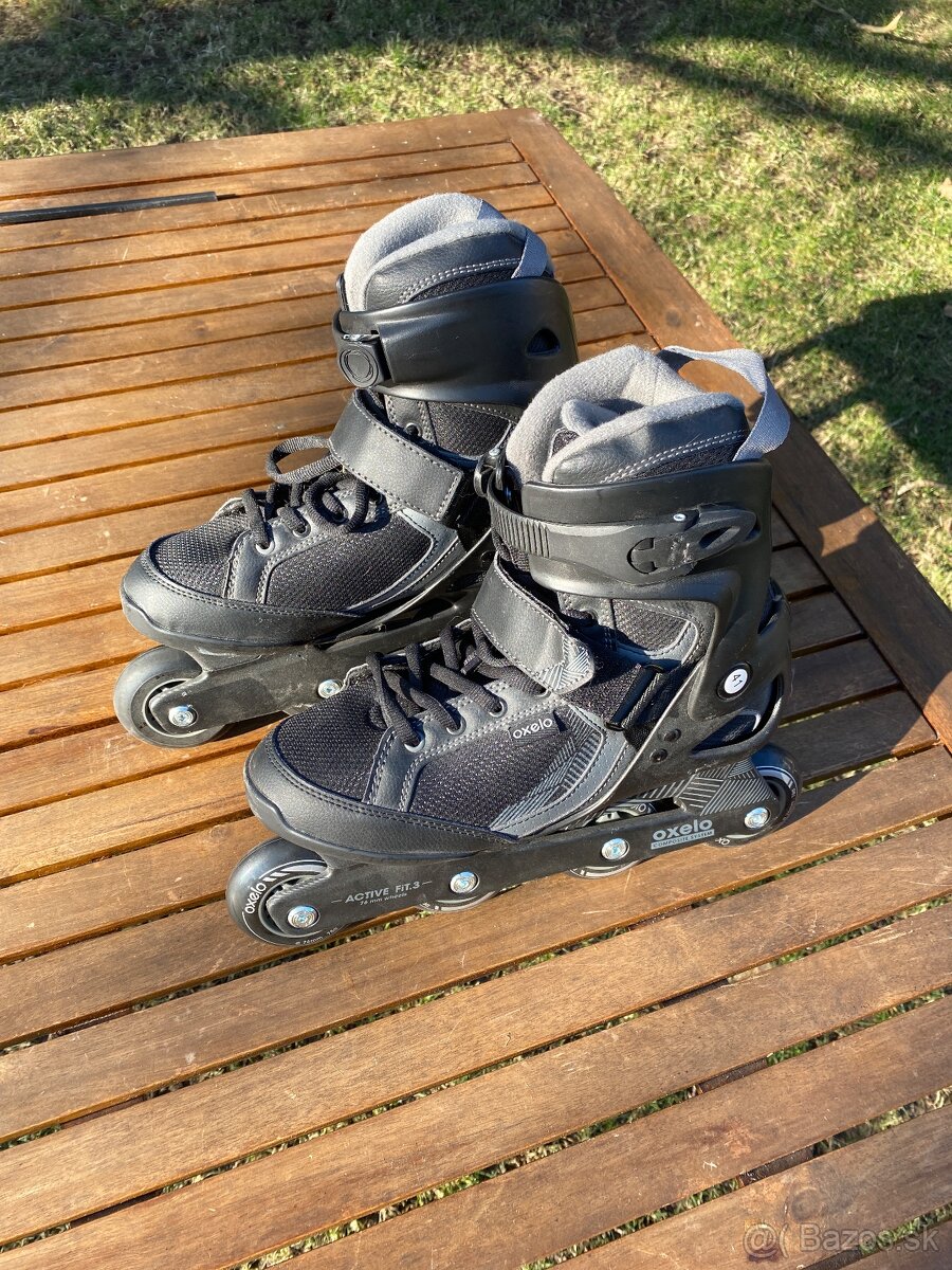 Pánske kolieskové inline korčule Oxelo Fit3, velkosť 41
