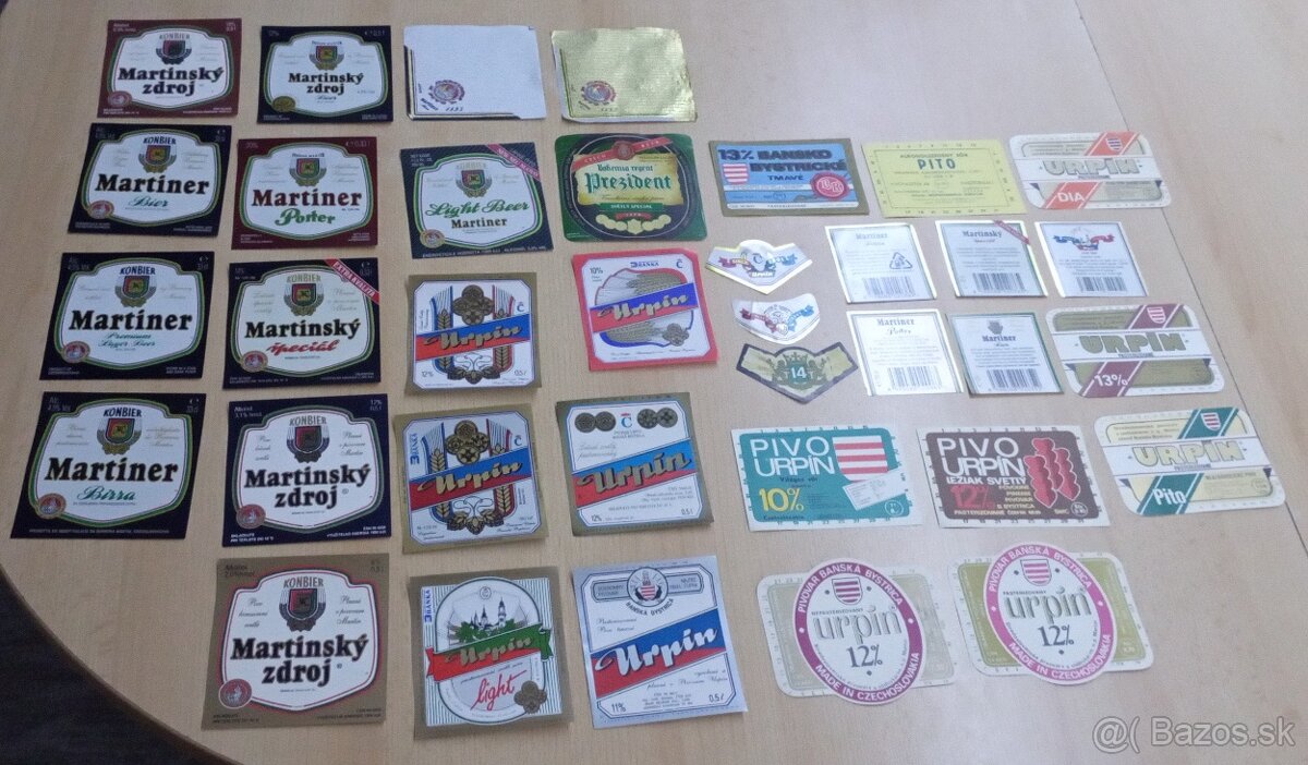Pivové etikety (rôzne)
