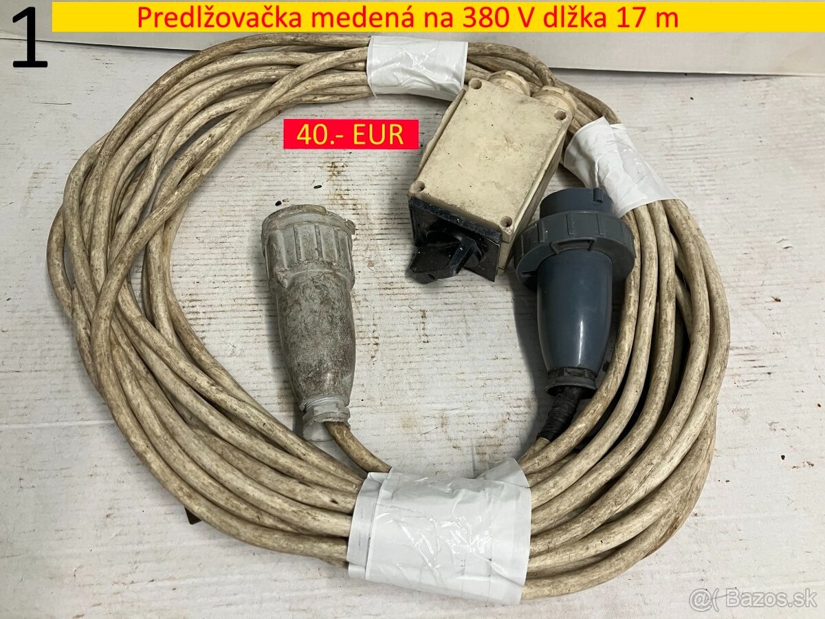 Predlžovačka medená na 380 V