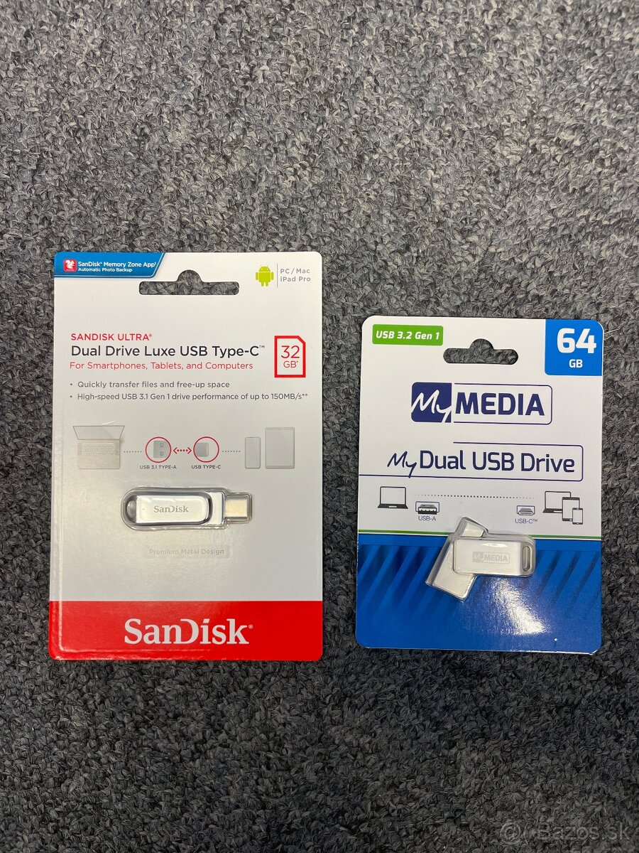 USB kľúč DUAL 64gb a 32gb
