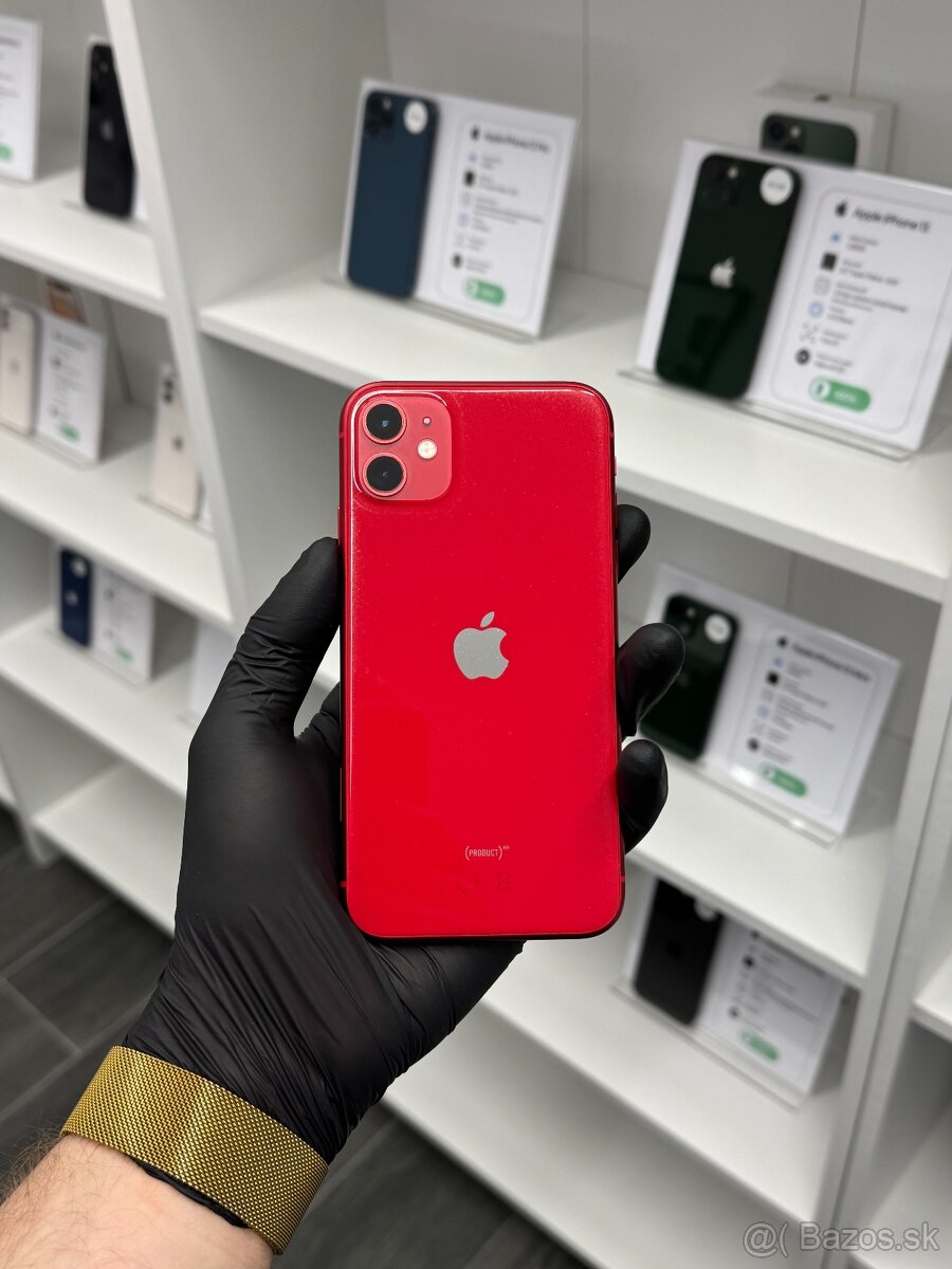ZÁRUKA 2 ROKY / Apple iPhone 11 128GB Red, 100% ZDRAVIE