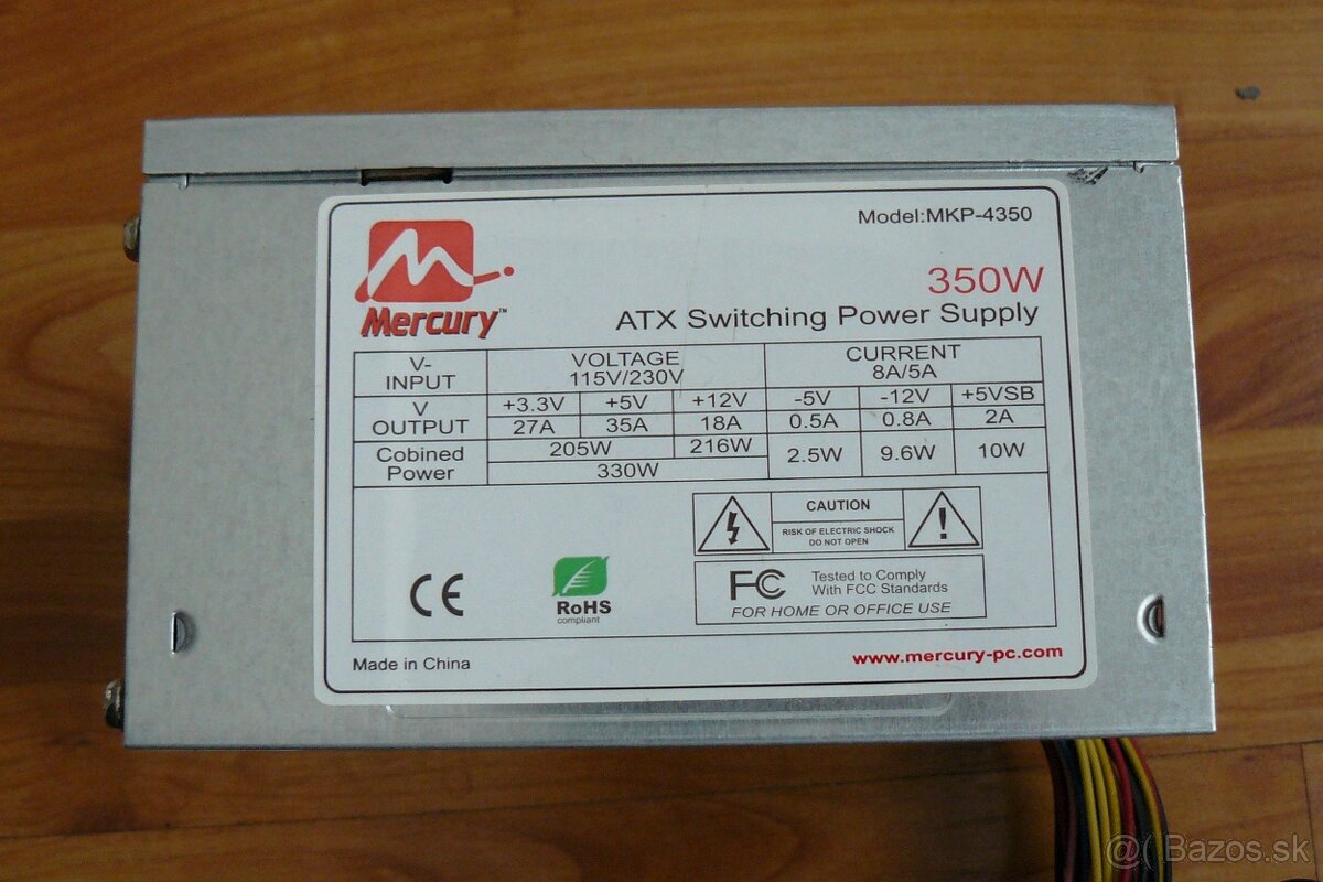PC zdroj 350W Mercury,ATX