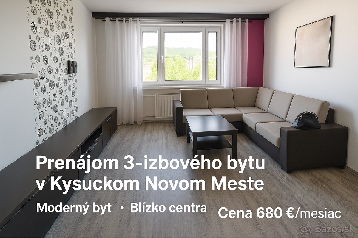 prenájom 3 izbový byt