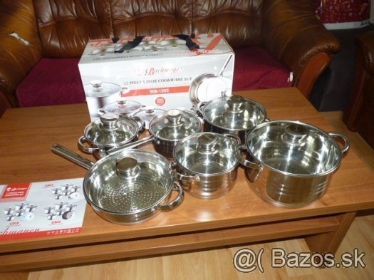 Predam sadu novych nerezovych hrncov BACHMAYER -