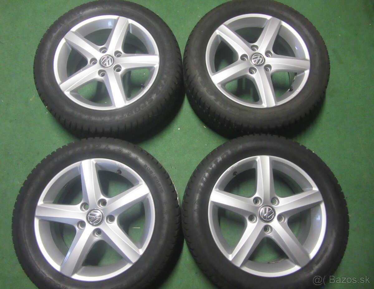 Zimné kolesá VW GOLF rozteč 5x112 + 205/55R16 dunlop WS5