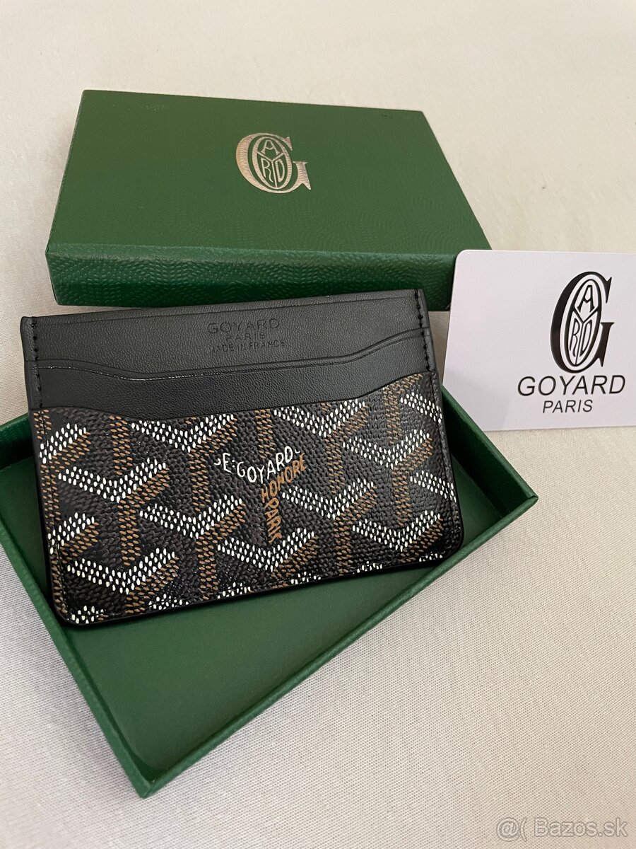 Goyard čierny cardholder na karty