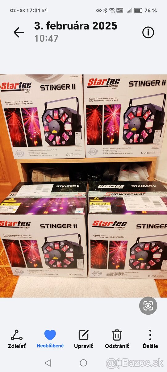 STINGER II  AMERICAN DJ, LED MULTIEFEKT, LASER, ZANIVNÉ
