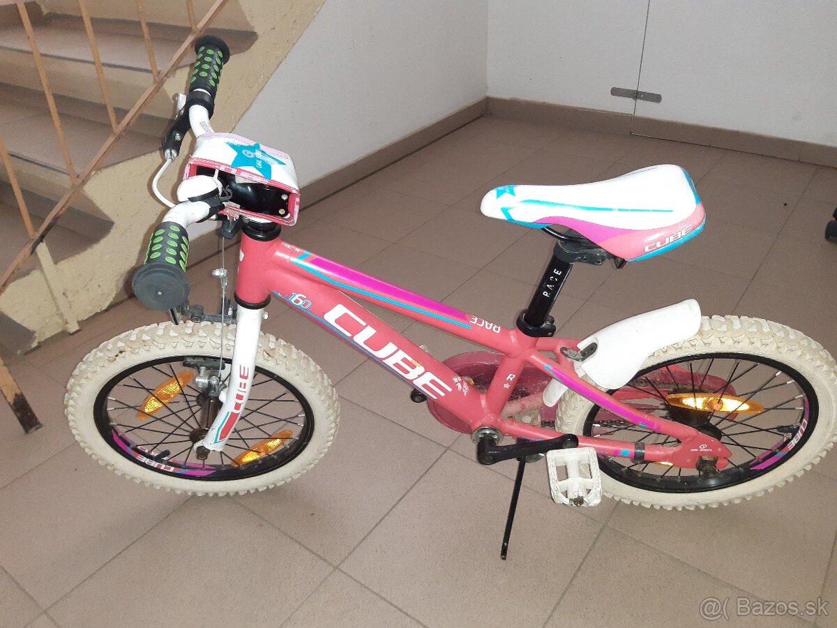 Predám detský (dievčenský)bicykel CUBE160-veľkosť 16