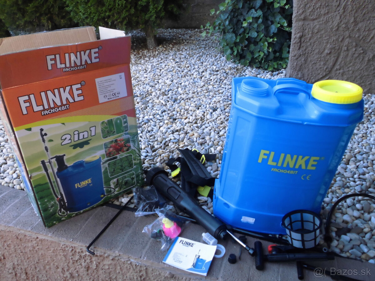 Ručný Aku+ mechanicky postrekovač 2+1 Flinke 16l+príslušens