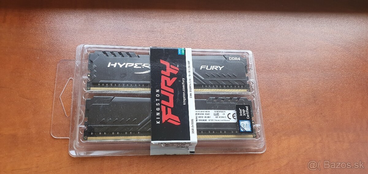 Kingston HYPER X Fury DDR4 kit 32GB (2x16 GB)