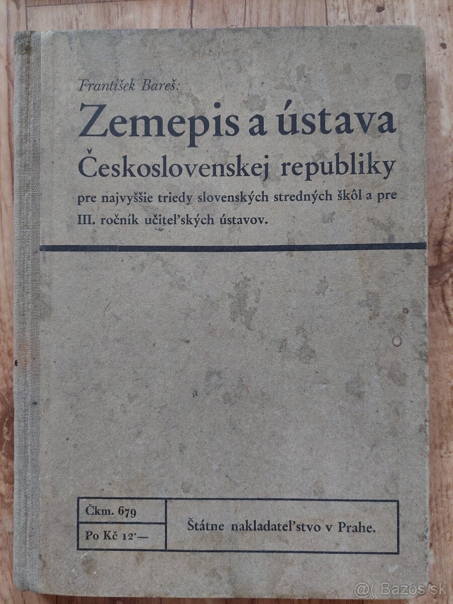 Učebnica z roku 1936