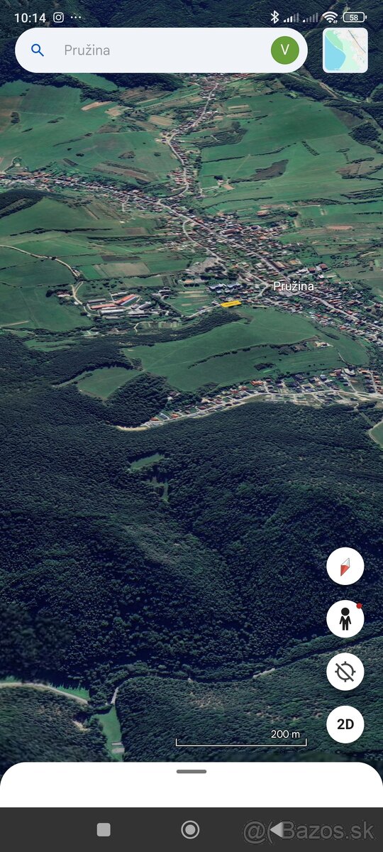 Pozemok v obci Pružina