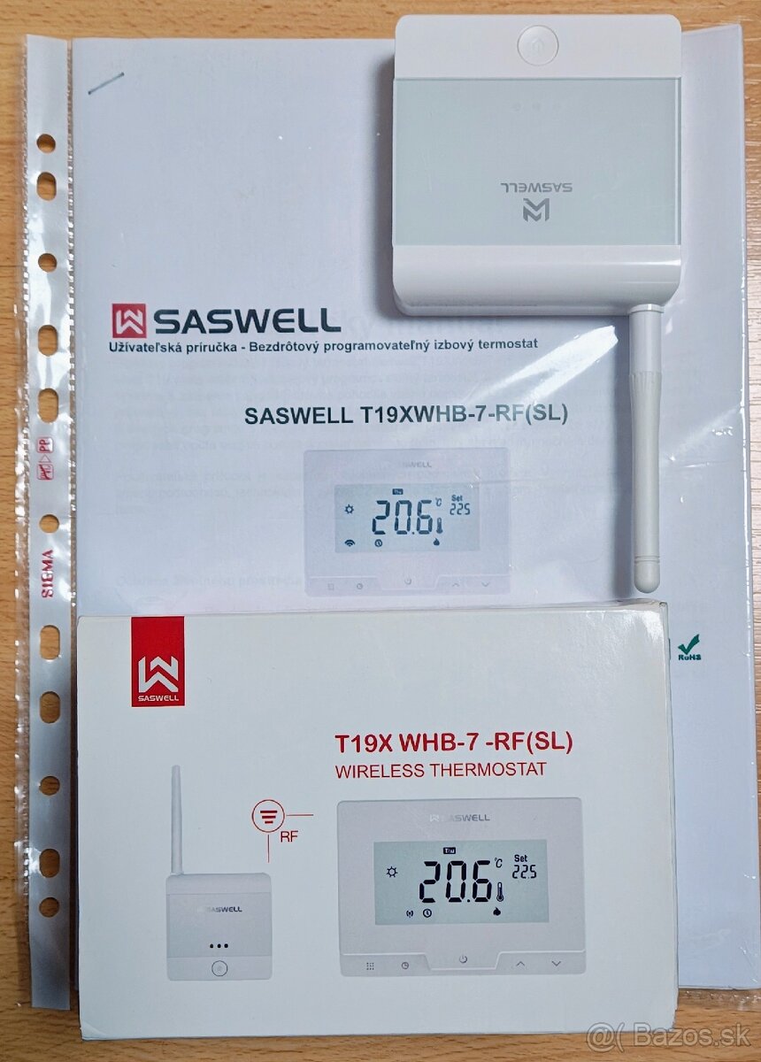 Bezdrôtový termostat Saswell