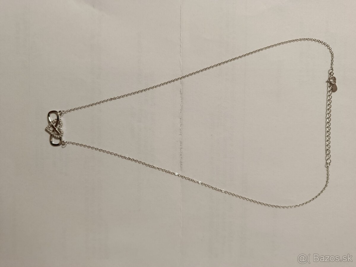Strieborný náhrdelník SRDCE & NEKONEČNO