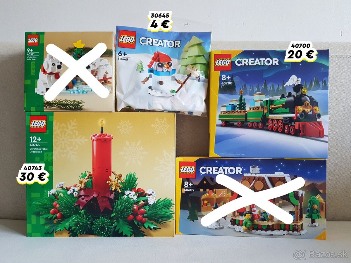 Nové zapečatené LEGO zimné / vianočné sety