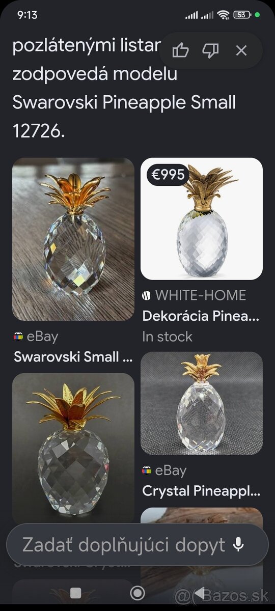 Swarovski pineapple