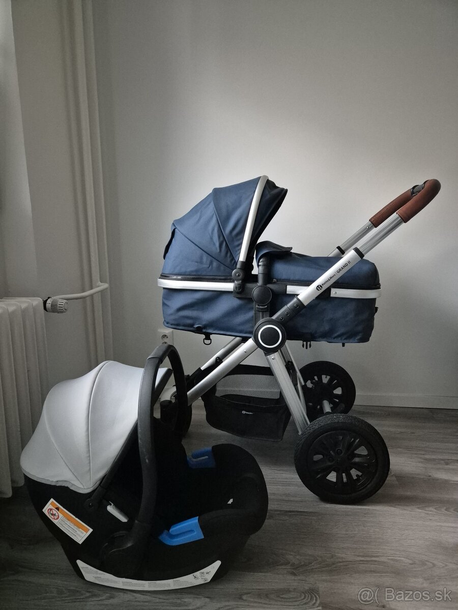 kočík PETITE & MARS kombinovaný 3v1 Grand II Platinum Indigo