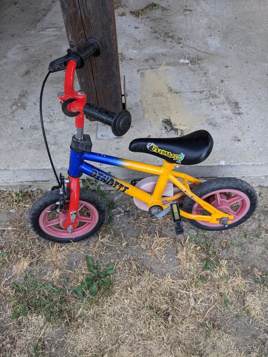 Detský bicykel Dinotti Jump s pomocnými kolieskami