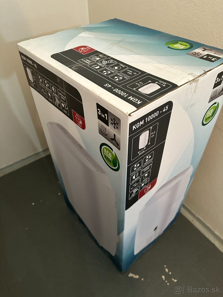 Predám 2-mes. Mobilnú klimatizáciu KGM 12000 BTU EEK: A
