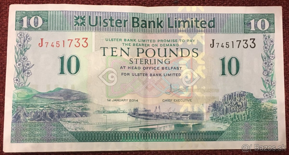 Predám 10 Libier-Sterling (2014)