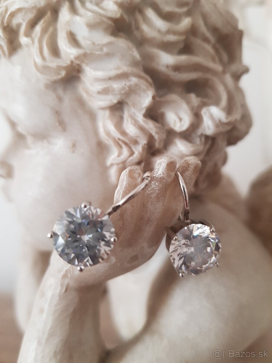 Ti Sento strieborne nausnice so zirkonmi