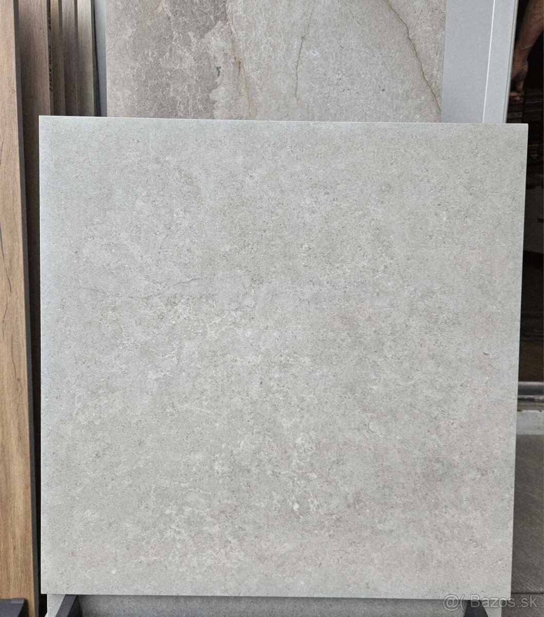 Terasová dlažba hrúbka 2cm, 60x60, vzhľad brúsený betón sivá