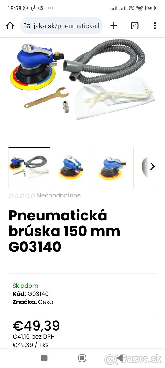 Pneumatická brúska