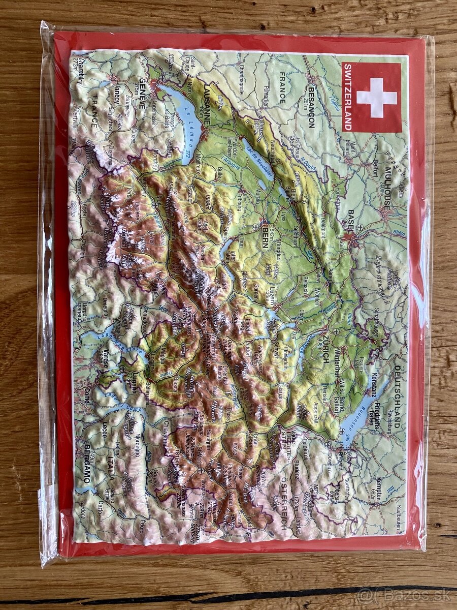 Mapa Svajciarska