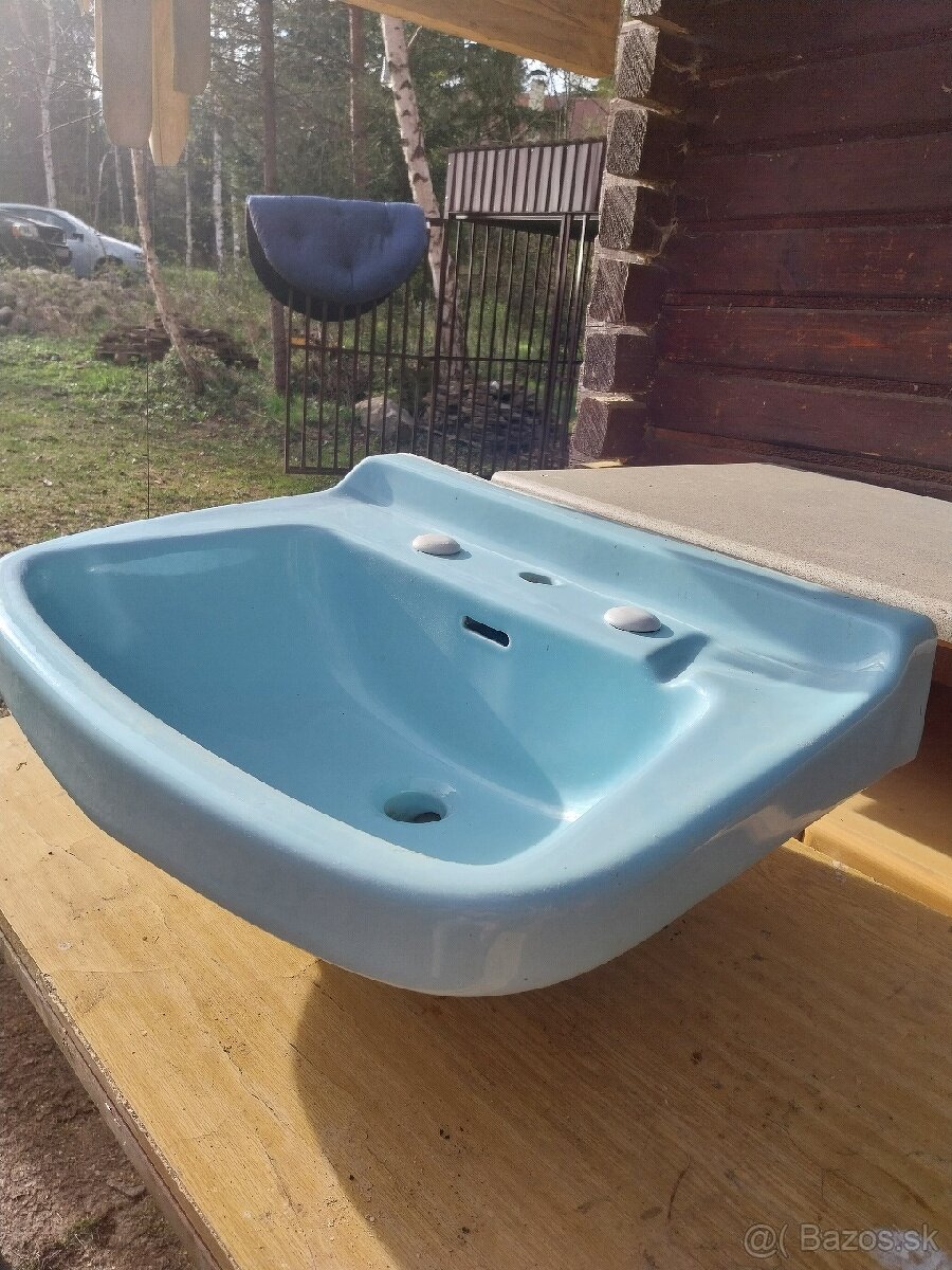 Umývadlo(keramické)RETRO modré