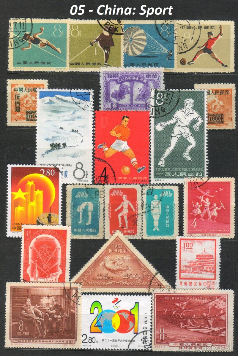 Poštové známky, filatelia: Čína