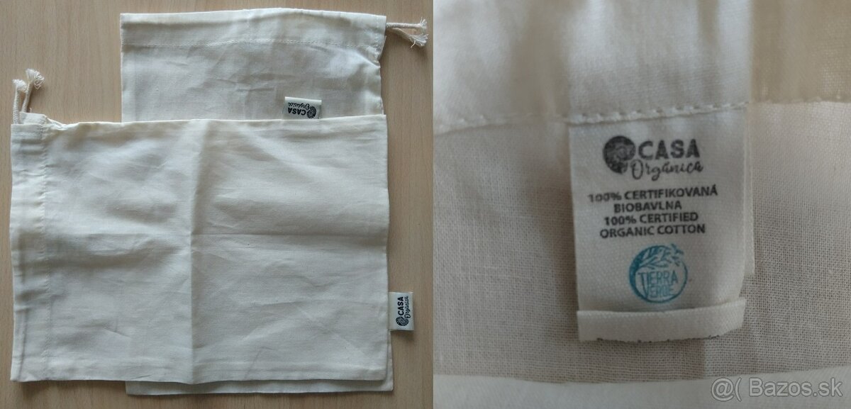Vrecko z bio bavlny Casa Orgánica