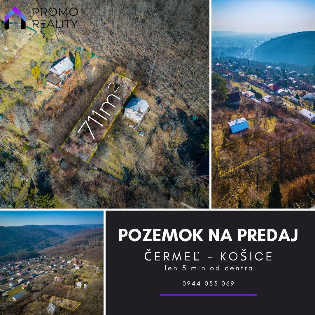 Pozemok 711m2, len 5 min od centra mesta Košice