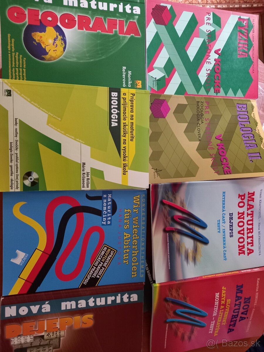 Knihy na maturitu z rôznych predmetov