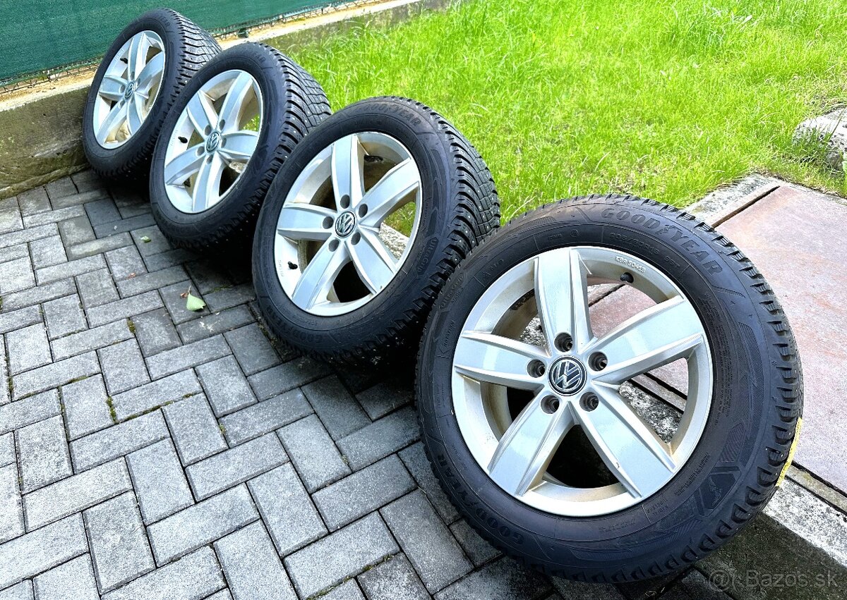Alu sada VW Group 5x112 R16 205/60 R16 zimné pneu GOODYEAR