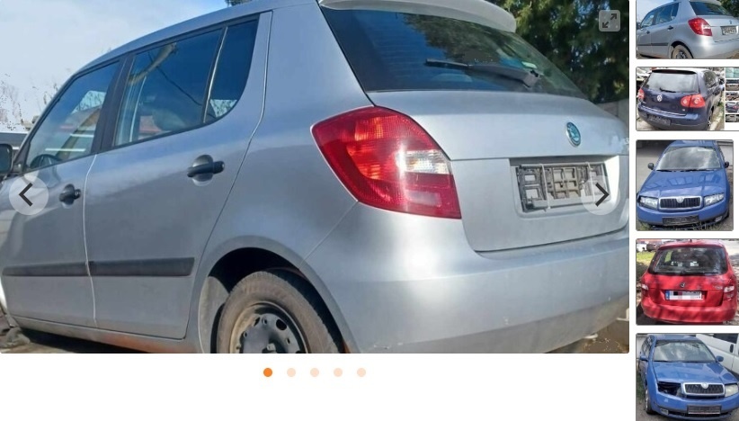 predám MOTOR BZG Škoda Fabia 1.2 HTP 2008 PREVODOVKA, DVERE
