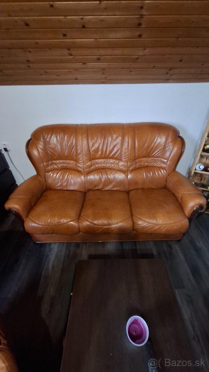 Kožená sedacia súprava 3+1